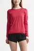 Dames T-shirt Craft  Shade LS tmavě růžová
