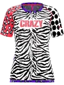 Dames T-shirt Crazy Idea  Mountain Flash Black/Zebra
