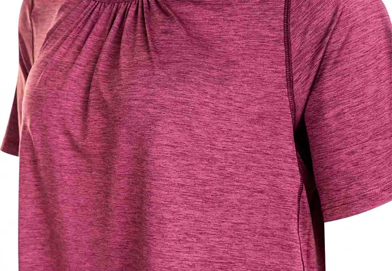 Dames T-shirt Endurance  Q Bree Melange SS Tee Wine