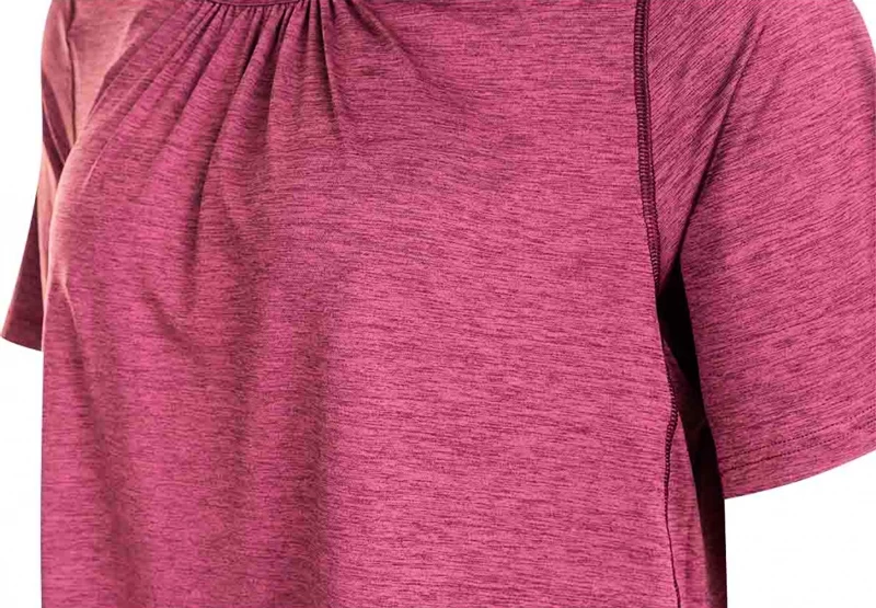 Dames T-shirt Endurance  Q Bree Melange SS Tee Wine 46