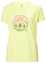 Dames T-shirt Helly Hansen Skog Recycled Graphic Tee Fadded Yallow