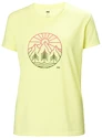 Dames T-shirt Helly Hansen  Skog Recycled Graphic Tee Fadded Yallow