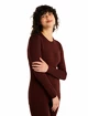 Dames T-shirt Icebreaker  200 Oasis LS Crewe Espresso