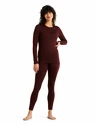 Dames T-shirt Icebreaker  200 Oasis LS Crewe Espresso