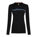 Dames T-shirt Icebreaker Merino 200 Oasis LS Crewe Mountain Pulse Black M
