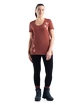 Dames T-shirt Icebreaker  Tech Lite II SS Scoop Tee Shapes Grape