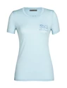 Dames T-shirt Icebreaker  Tech Lite II SS Tee Mountain Lake Haze