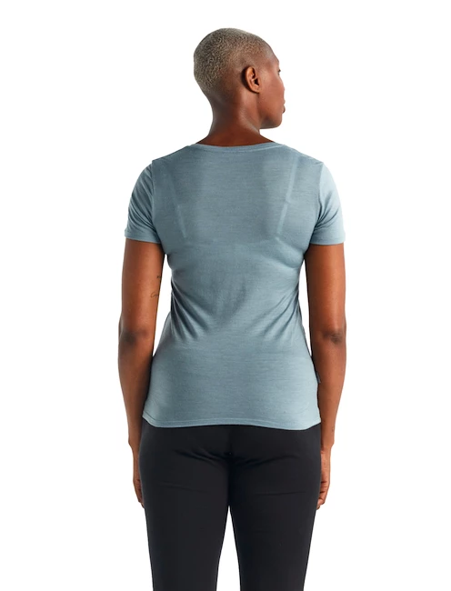 Dames T-shirt Icebreaker  Tech Lite SS Scoop 1000 Lines
