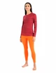 Dames T-shirt Icebreaker  W 200 Oasis LS Crewe Ski Cherry