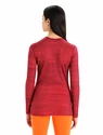 Dames T-shirt Icebreaker  W 200 Oasis LS Crewe Ski Cherry