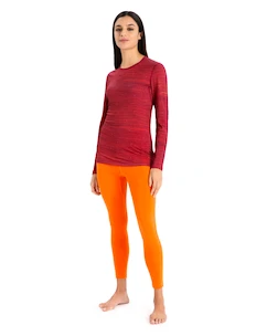 Dames T-shirt Icebreaker  W 200 Oasis LS Crewe Ski Cherry