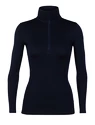 Dames T-shirt Icebreaker  W 260 Tech LS Half Zip MIDNIGHT NAVY