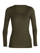 Dames T-shirt Icebreaker  W Siren LS Sweetheart LODEN