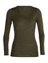 Dames T-shirt Icebreaker  W Siren LS Sweetheart LODEN