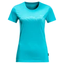 Dames T-shirt Jack Wolfskin  Crosstrail Graphic T Dark Aqua