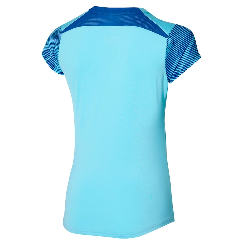 Dames T-shirt Mizuno  Charge Printed Tee  Blue Glow