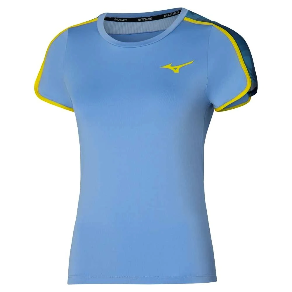 Dames T-shirt Mizuno  Frontier Tee  W Bel Air Blue