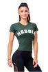 Dames T-shirt Nebbia Classic Hero tričko dark green