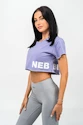 Dames T-shirt Nebbia Crop top T-shirt POWERHOUSE Paars