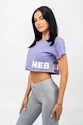 Dames T-shirt Nebbia POWERHOUSE Oversized Crop Top 279 purple