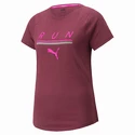 Dames T-shirt Puma Run 5K Logo Tee Grape Wine