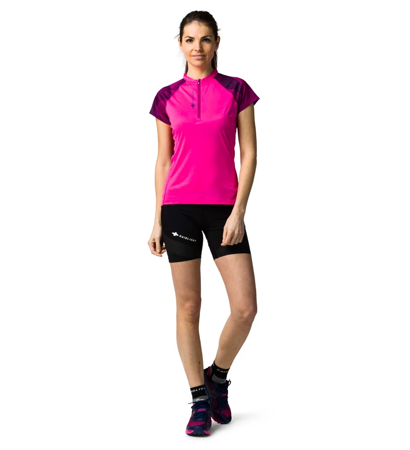 Dames T-shirt Raidlight  Activ Run Mid Zip