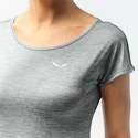 Dames T-shirt Salewa  Puez Melange Dry S/S Tee Rose Red Melange
