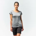 Dames T-shirt Salewa  Puez Melange Dry S/S Tee Rose Red Melange
