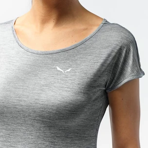 Dames T-shirt Salewa  Puez Melange Dry S/S Tee Rose Red Melange