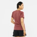 Dames T-shirt Salomon  Cross Run Graphic Tee Cabernet