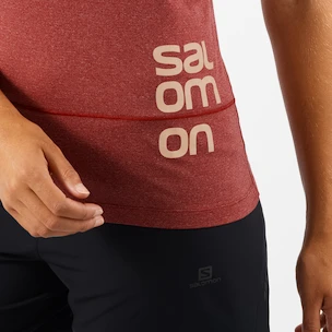 Dames T-shirt Salomon  Cross Run Graphic Tee Cabernet