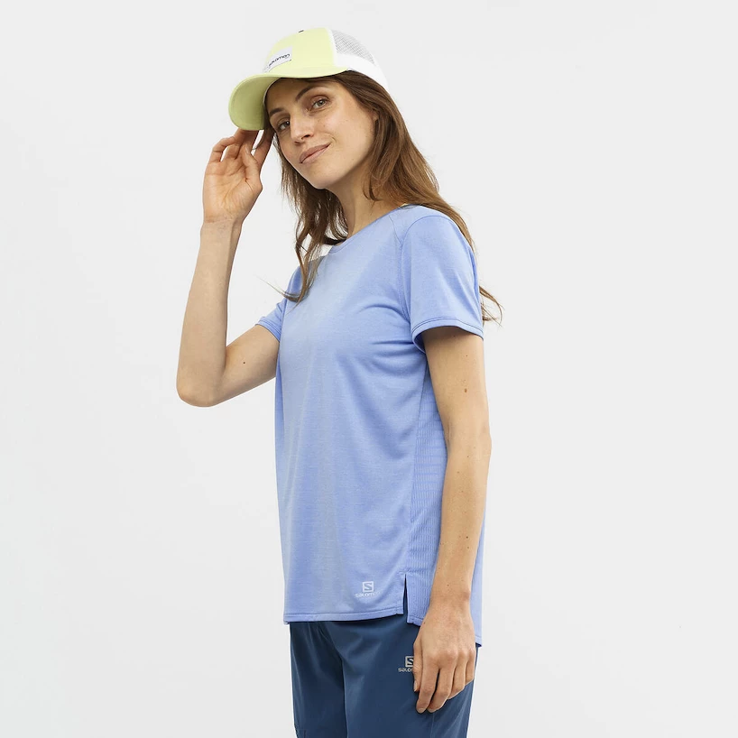Dames T-shirt Salomon  Outline Summer SS Tee Provence