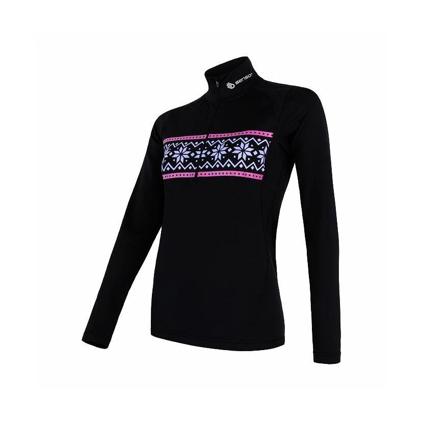 Dames T-shirt Sensor  Coolmax Thermo FZ LS Black S