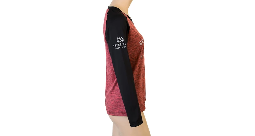 Dames T-shirt Sensor  Cyklo Charger LS Pink/Black S