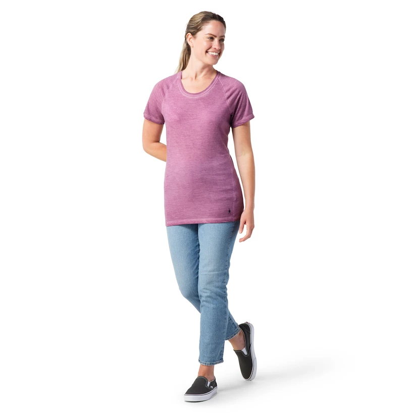 Dames T-shirt Smartwool  Merino Sport 150 Plant-Based Dye Short Sleeve Summer Sound L