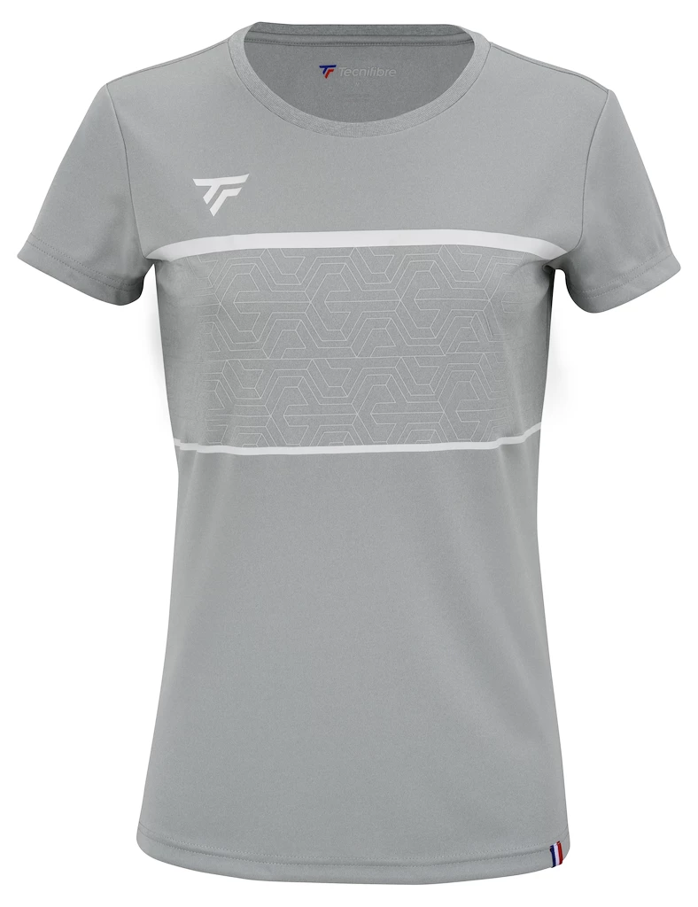 Dames T-shirt Tecnifibre  Club Tech Tee Silver
