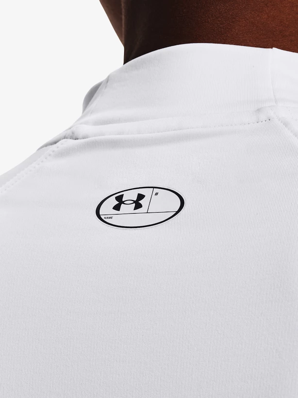 Dames T-shirt Under Armour ColdGear Authentics Mockneck-WHT