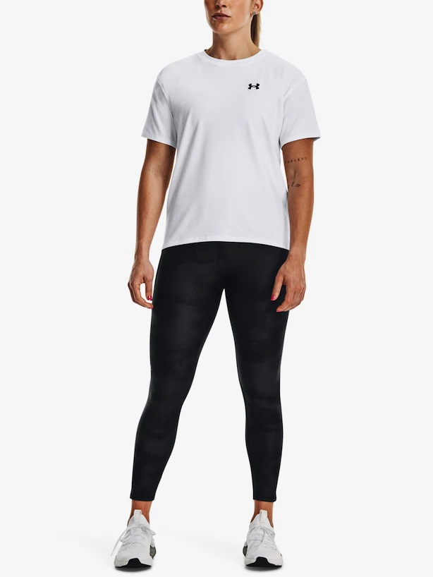 Dames T-shirt Under Armour  Esential Cttn Stretch Tee-WHT S