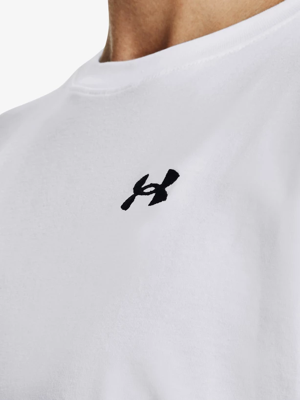Dames T-shirt Under Armour  Esential Cttn Stretch Tee-WHT S