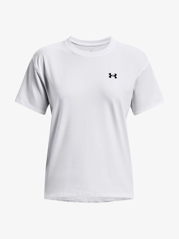 Dames T-shirt Under Armour  Esential Cttn Stretch Tee-WHT S