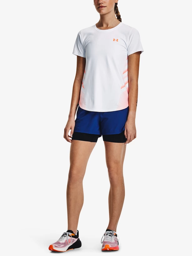 Dames T-shirt Under Armour  Iso-Chill Laser Tee II-WHT