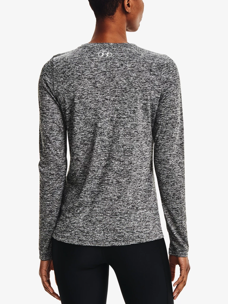 Dames T-shirt Under Armour  Tech LS Crew Twist-BLK