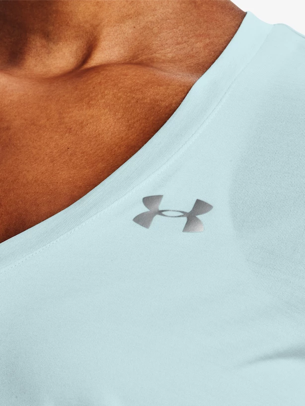 Dames T-shirt Under Armour  Tech SSV - Twist-BLU XS