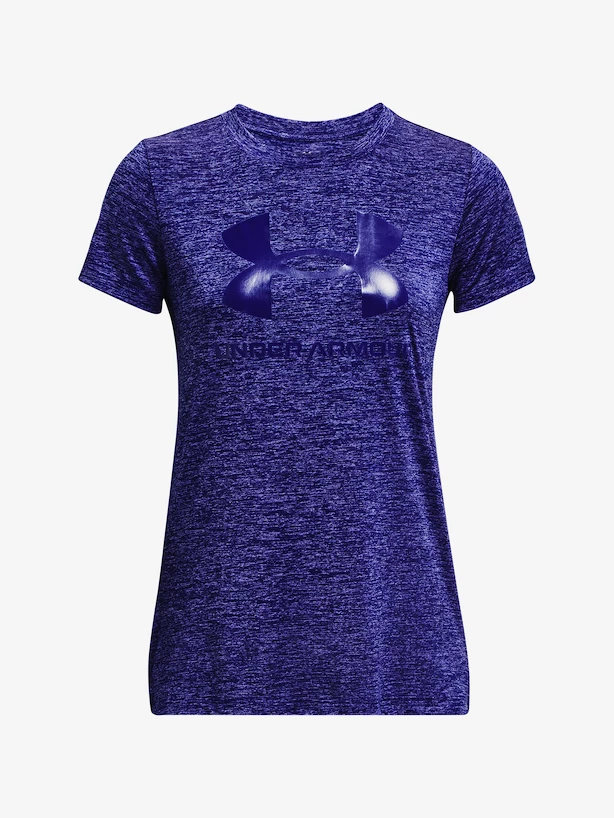 Dames T-shirt Under Armour  Tech Twist BL Gel SSC-BLU XS