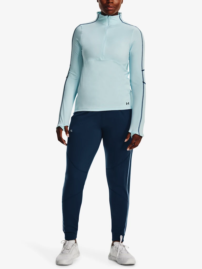 Dames T-shirt Under Armour  Train CW 1/2 Zip-BLU