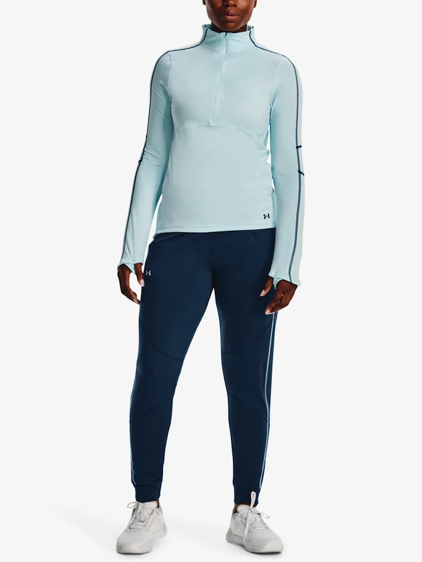 Dames T-shirt Under Armour  Train CW 1/2 Zip-BLU