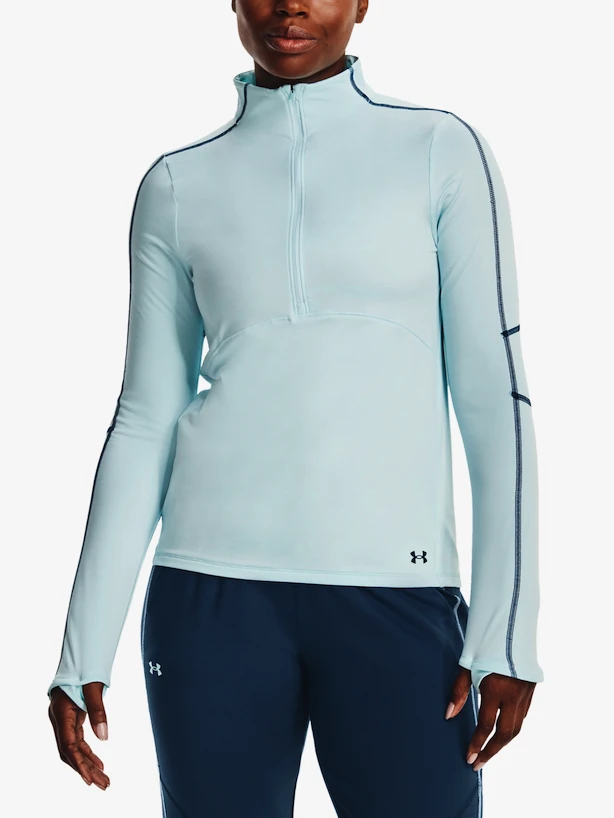 Dames T-shirt Under Armour  Train CW 1/2 Zip-BLU