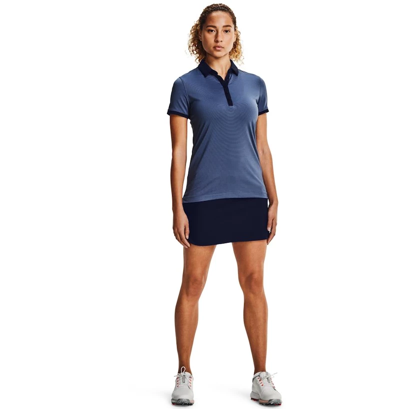 Dames T-shirt Under Armour  Zinger SS Novelty Polo Mineral Blue XS