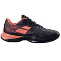 Dames tennisschoenen Babolat Jet Mach 3 AC Women Black/Living Coral