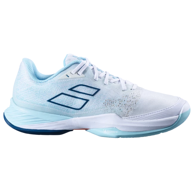 Dames tennisschoenen Babolat Jet Mach 3 All Court Women White/Angel Blue